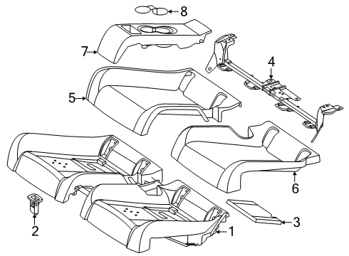 2024 Mercedes-Benz CLE53 AMG Rear Seat Components