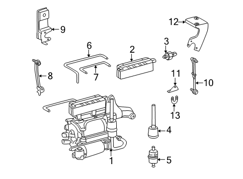 2005 Mercedes-Benz S500 Ride Control - Rear Diagram 2