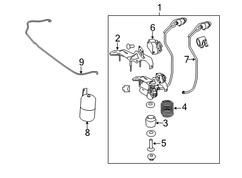 2012 Mercedes-Benz R350 Ride Control - Rear Diagram