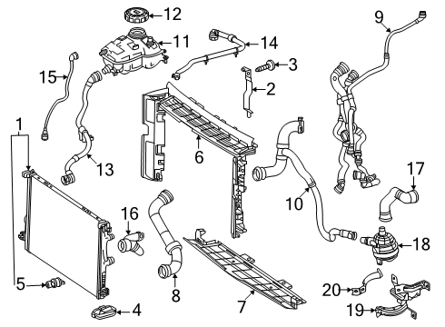2024 Mercedes-Benz CLA250 Radiator & Components