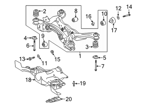 2025 Mercedes-Benz GLA250 Suspension Mounting - Rear