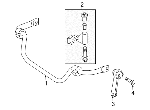 2009 Mercedes-Benz CLS550 Stabilizer Bar & Components Diagram