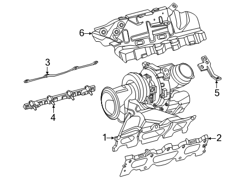 2024 Mercedes-Benz E350 Turbocharger & Components Diagram 2