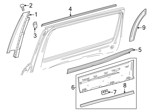 2023 Mercedes-Benz EQB 250+ Exterior Trim - Rear Door