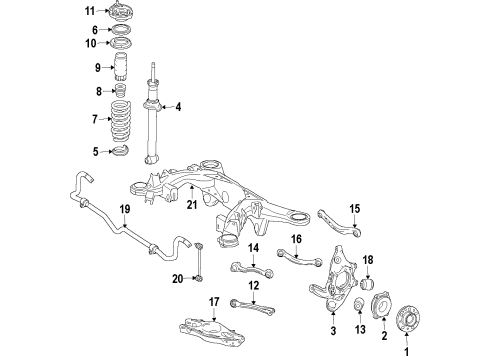 2014 Mercedes-Benz SL550 Rear Suspension Diagram