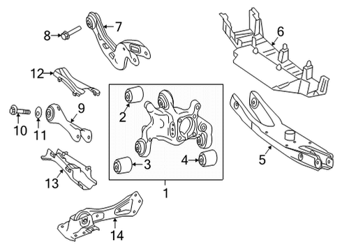 2023 Mercedes-Benz GLB250 Rear Suspension Components Diagram