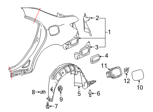 2014 Mercedes-Benz CLA250 Fuel Door