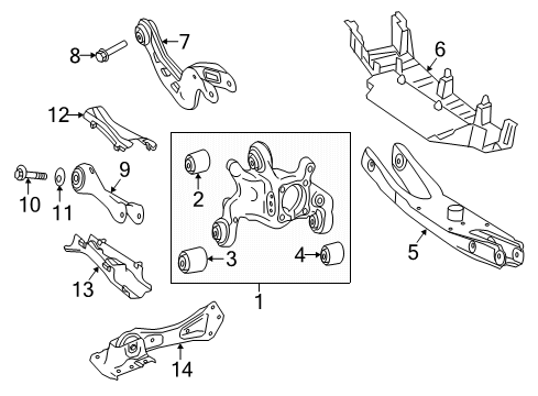2019 Mercedes-Benz A220 Rear Suspension Components Diagram