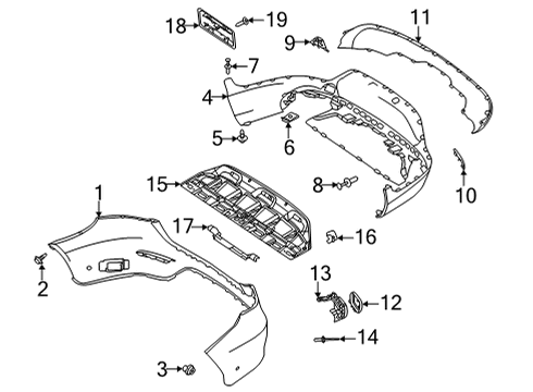 2021 Mercedes-Benz GLC300 Bumper & Components - Rear