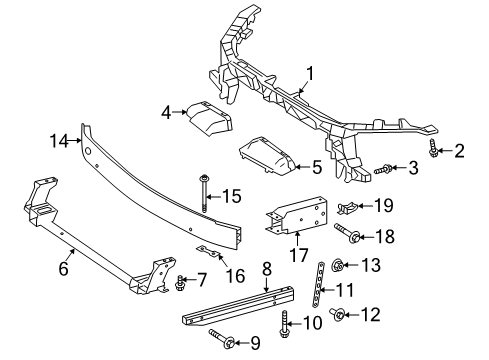 2021 Mercedes-Benz A220 Radiator Support Diagram