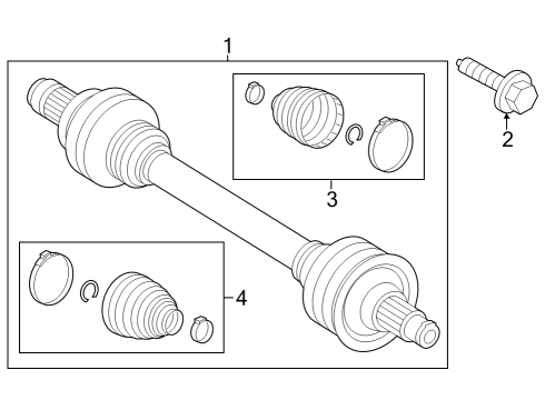 2025 Mercedes-Benz EQS 450 SUV Drive Axles - Rear