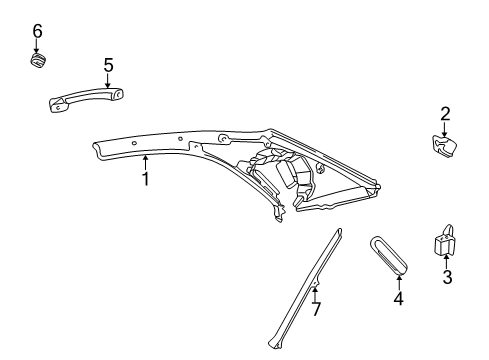 2001 Mercedes-Benz E320 Interior Trim - Quarter Panels