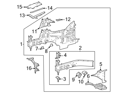 2023 Mercedes-Benz SL43 AMG Structural Components & Rails