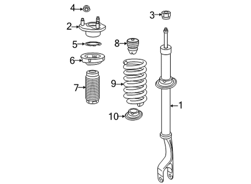 2021 Mercedes-Benz GLC300 Struts & Components Diagram