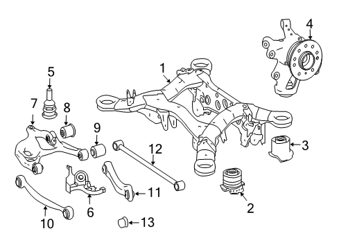 2010 Mercedes-Benz ML450 Rear Suspension Components