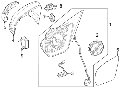 2023 Mercedes-Benz EQB 250+ Outside Mirrors