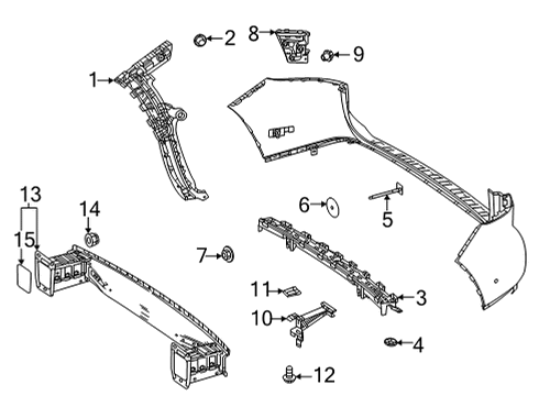 2024 Mercedes-Benz GLA250 Bumper & Components - Rear Diagram 4
