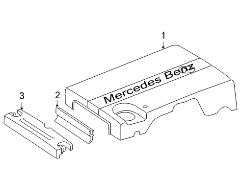 2004 Mercedes-Benz C230 Engine Appearance Cover