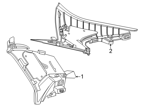 2024 Mercedes-Benz GLC300 Interior Trim - Quarter Panels Diagram 3
