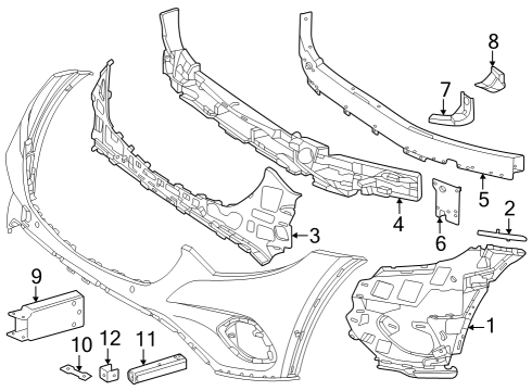 2025 Mercedes-Benz GLC350e Bumper & Components - Front Diagram 4