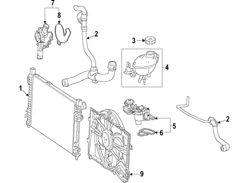 2016 Mercedes-Benz S600 Cooling System Diagram