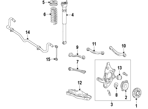 2016 Mercedes-Benz E400 Lower Control Arm - Rear Diagram