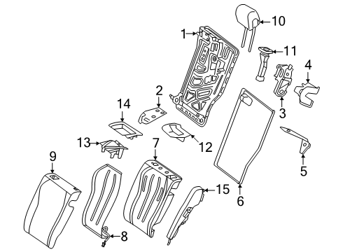 2024 Mercedes-Benz E450 OUTER COV., RR SEAT BACKR Diagram for 214-920-19-00-8AB4