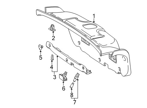 2016 Mercedes-Benz E350 Interior Trim - Trunk Diagram