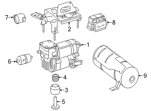 2015 Mercedes-Benz GL350 Ride Control - Rear Diagram