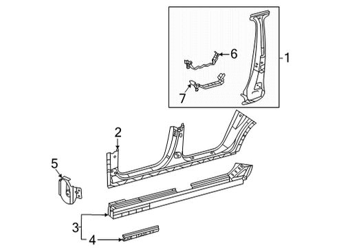 2025 Mercedes-Benz GLS450 Center Pillar & Rocker