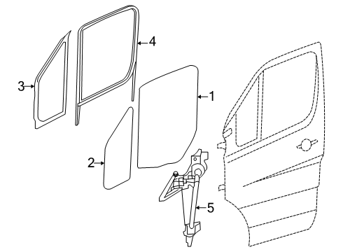 2024 Mercedes-Benz eSprinter Glass - Door