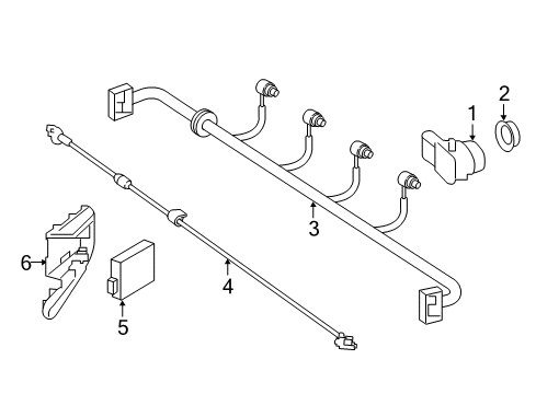 2016 Mercedes-Benz S63 AMG Electrical Components - Rear Bumper Diagram