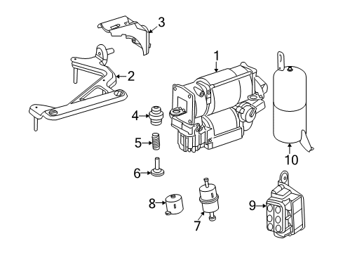 2012 Mercedes-Benz E350 Ride Control - Rear Diagram