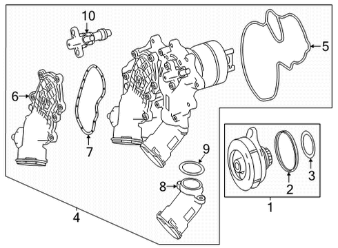 2024 Mercedes-Benz S580 Water Pump