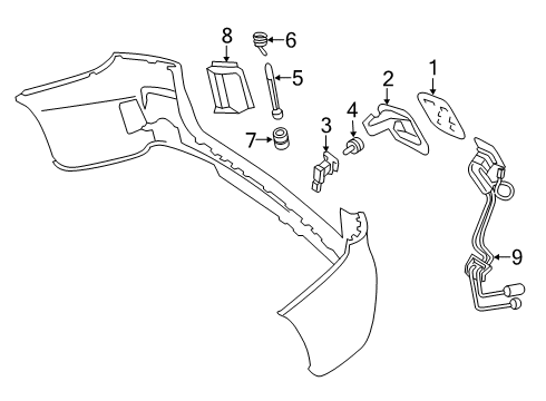 2019 Mercedes-Benz GLC350e Bumper & Components - Rear Diagram