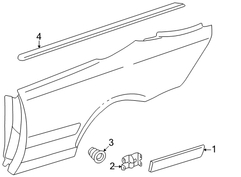 2005 Mercedes-Benz CL65 AMG Exterior Trim - Quarter Panel