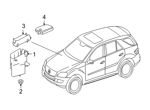 2006 Mercedes-Benz ML500 Fuse & Relay Box Diagram for 164-540-04-24