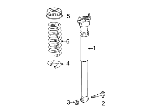 2016 Mercedes-Benz E400 Shocks & Components Diagram