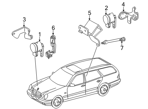 1998 Mercedes-Benz E430 Electrical Components Diagram