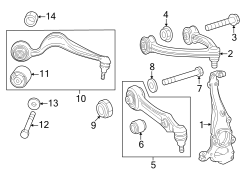 2024 Mercedes-Benz GLC300 Front Suspension Components Diagram