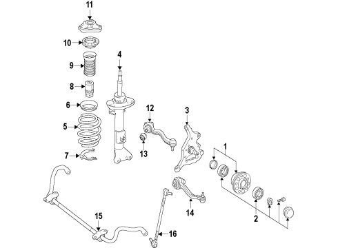 2012 Mercedes-Benz C250 Front Suspension Diagram