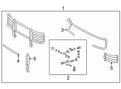 2007 Mercedes-Benz G55 AMG Front Brush Guard Diagram