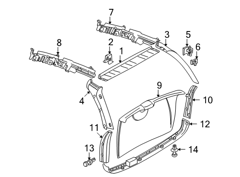 2004 Mercedes-Benz C240 Interior Trim - Lift Gate