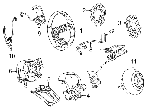 2024 Mercedes-Benz CLE53 AMG Steering Wheel & Trim