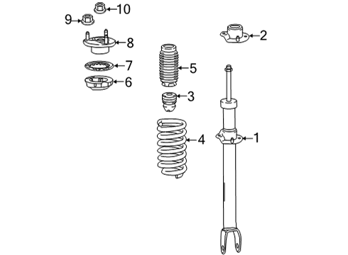 2022 Mercedes-Benz E350 Struts & Components Diagram 4