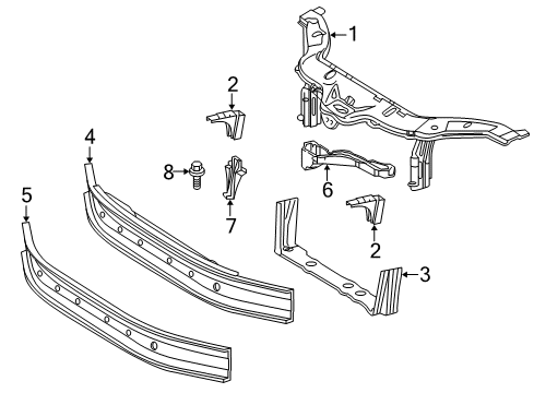 2002 Mercedes-Benz SLK320 Radiator Support