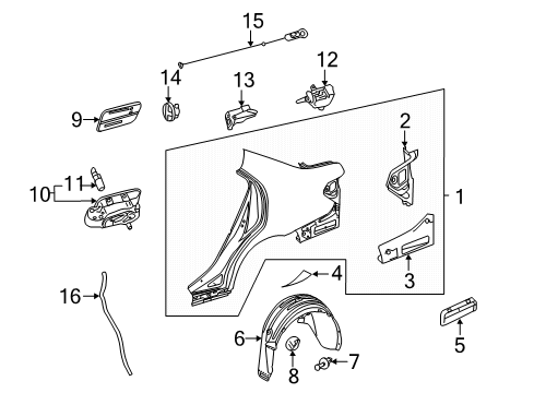 2012 Mercedes-Benz E350 Fuel Door Diagram