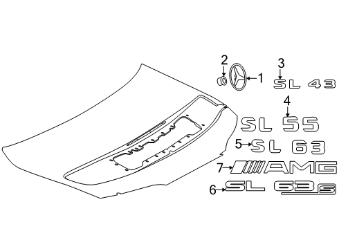 2023 Mercedes-Benz SL43 AMG Exterior Trim - Trunk