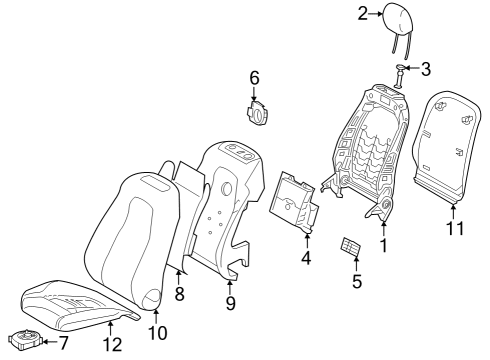 2023 Mercedes-Benz EQB 250+ Passenger Seat Components