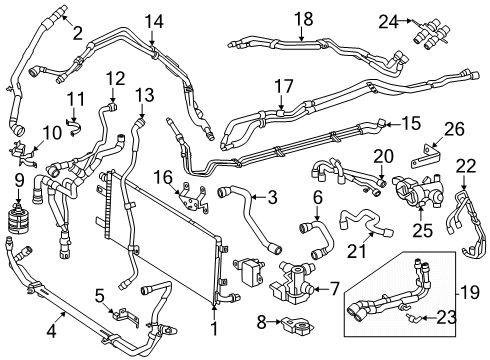 2025 Mercedes-Benz GLE450e Radiator & Components